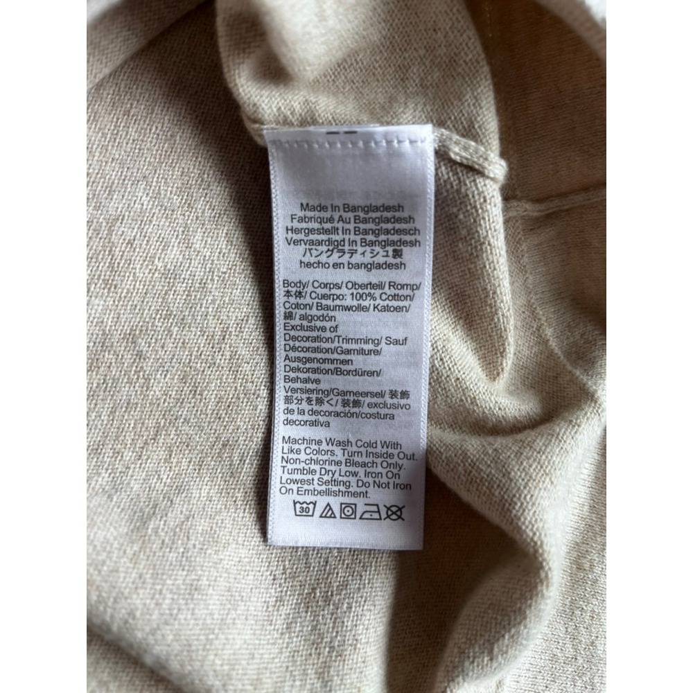 J. Crew Factory Lobster Teddie Sweater Cream 100% Cotton Crew Neck size XS - Picture 13 of 14